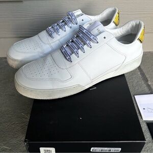 Versace White Leather Gold Hibiscus White Leather Sneakers 🔥
